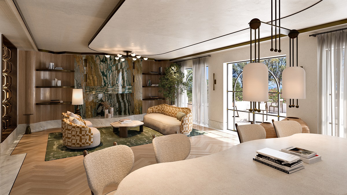 seating and books in the library conrad Corfu