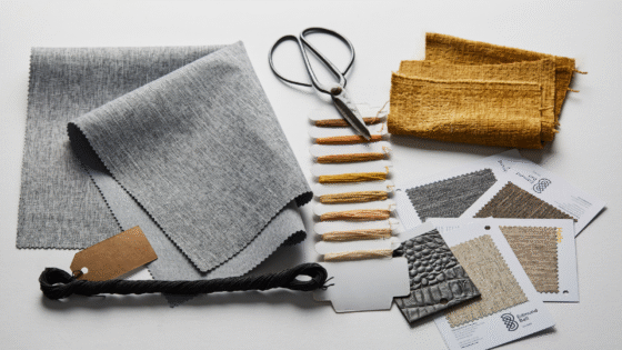 deconstructed fabric parts