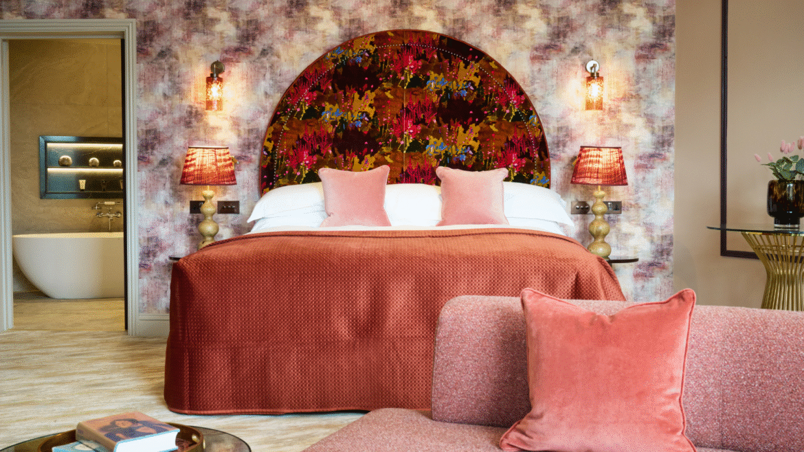 Seaham Hall Millbank Suite in velvet pink shades