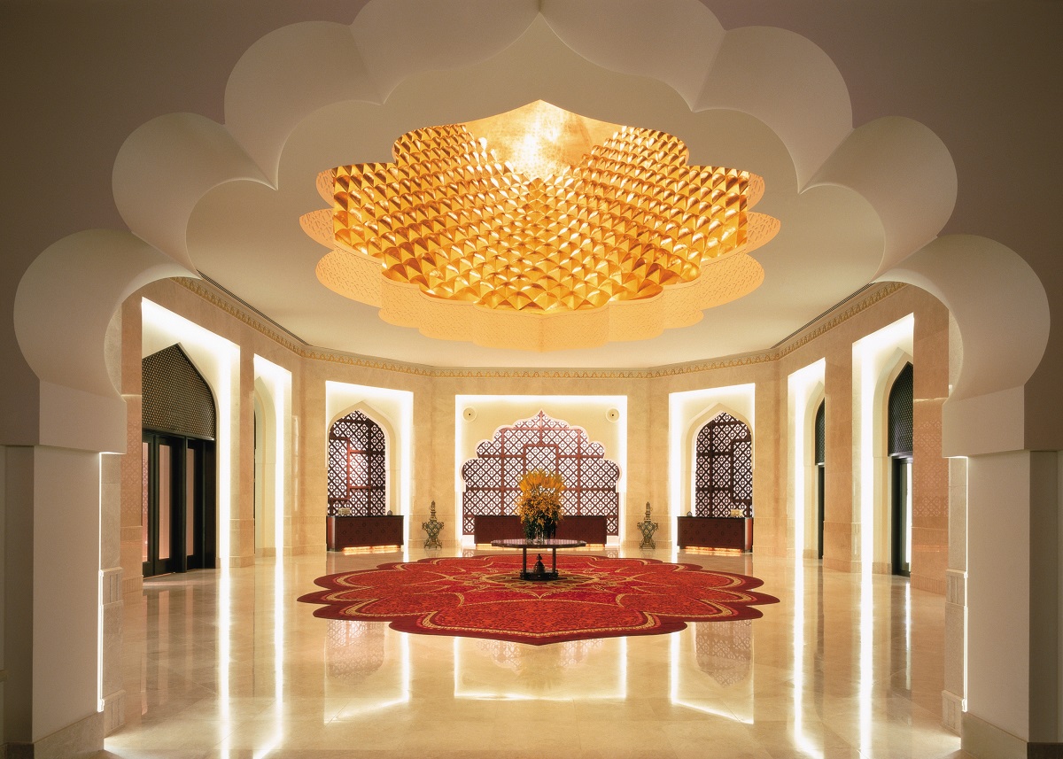 domed lobby in the Hilton Muscat Al Bandar