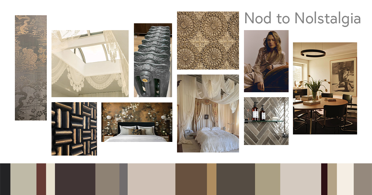 Images related to Newmor's 2026 commercial interiors trends forecast for Nod to Nostalgia