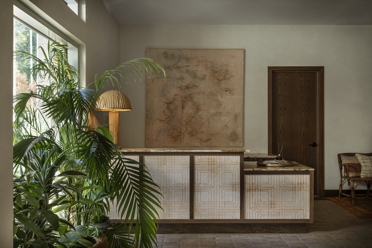 plants and reception desk ROOST Rainey