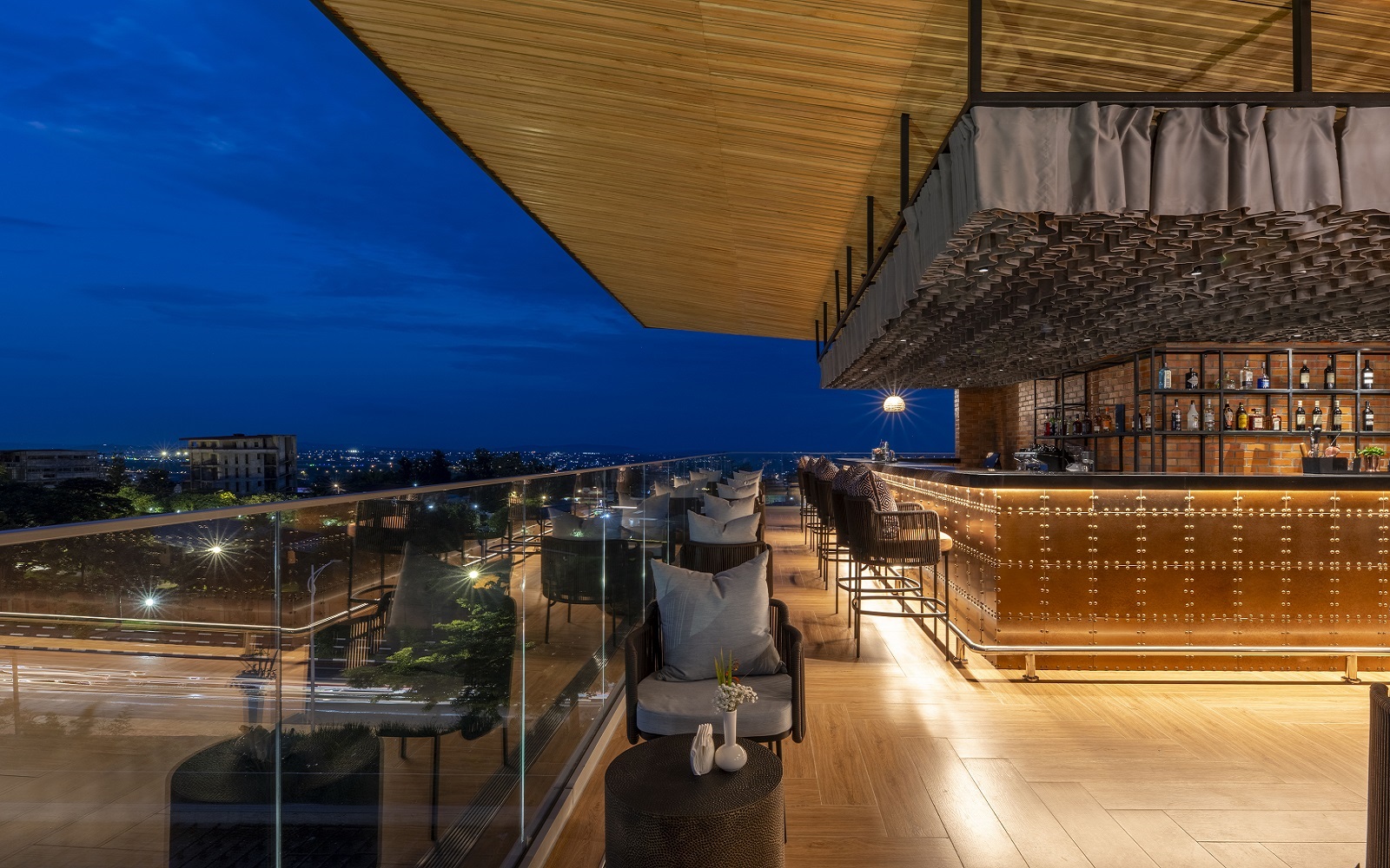Zaria-Court-Kigali-Tapestry-Collection-by-Hilton-The-Jaro-Rooftop-Lounge-Outside