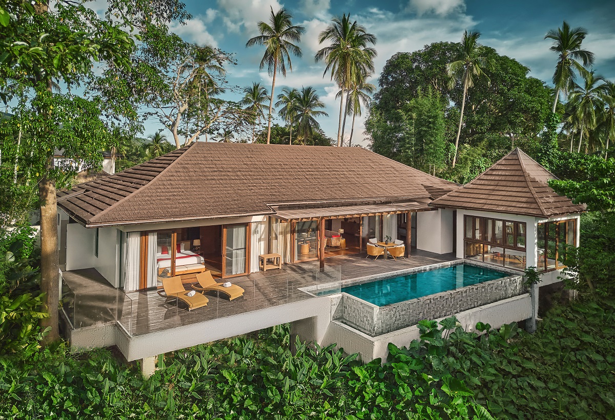 guestroom with private pool at The Farm at San Benito, Autograph Collection