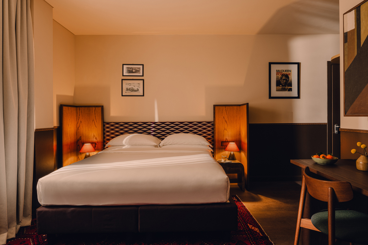 Bedroom at Aethos Milan, new hoteling opening March