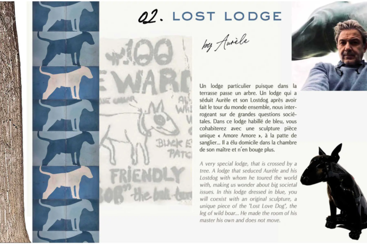 Sketch and information of Lost Lodge at Loire Valley Lodges