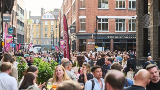 people on the streets during Clerkenwell Design Week