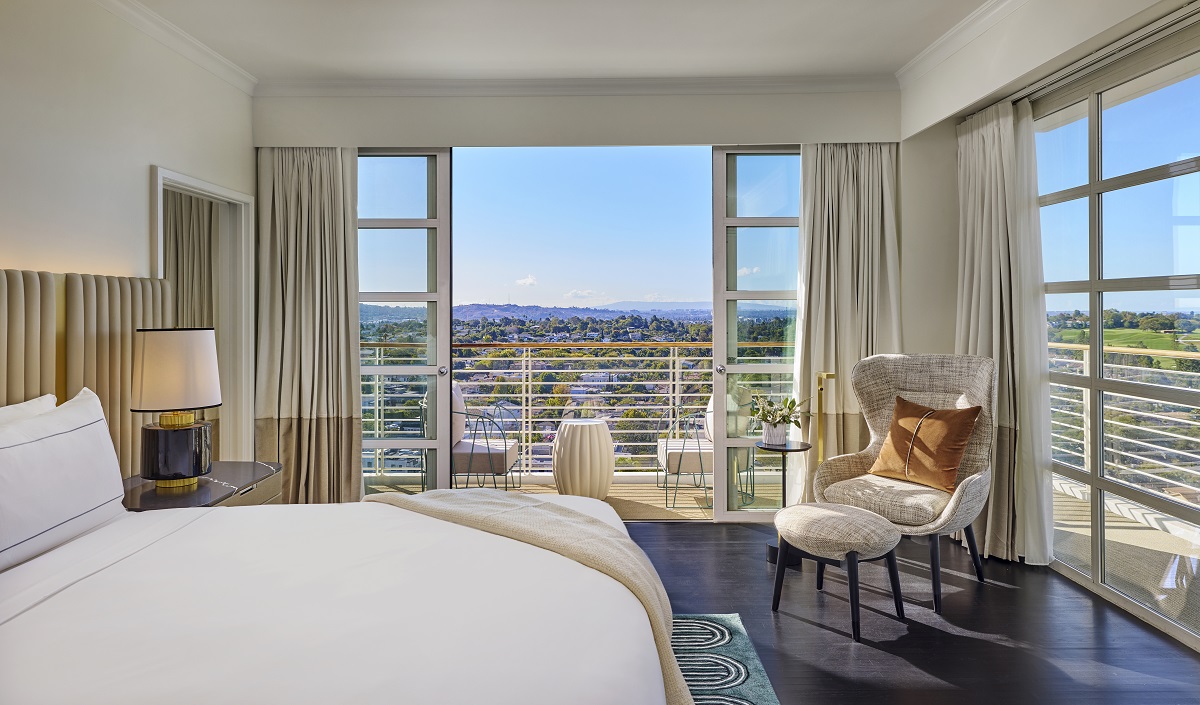 guestroom with views over the city Cameo-Beverly-Hills-LXR-Hotels-Resorts-Signature-Suite