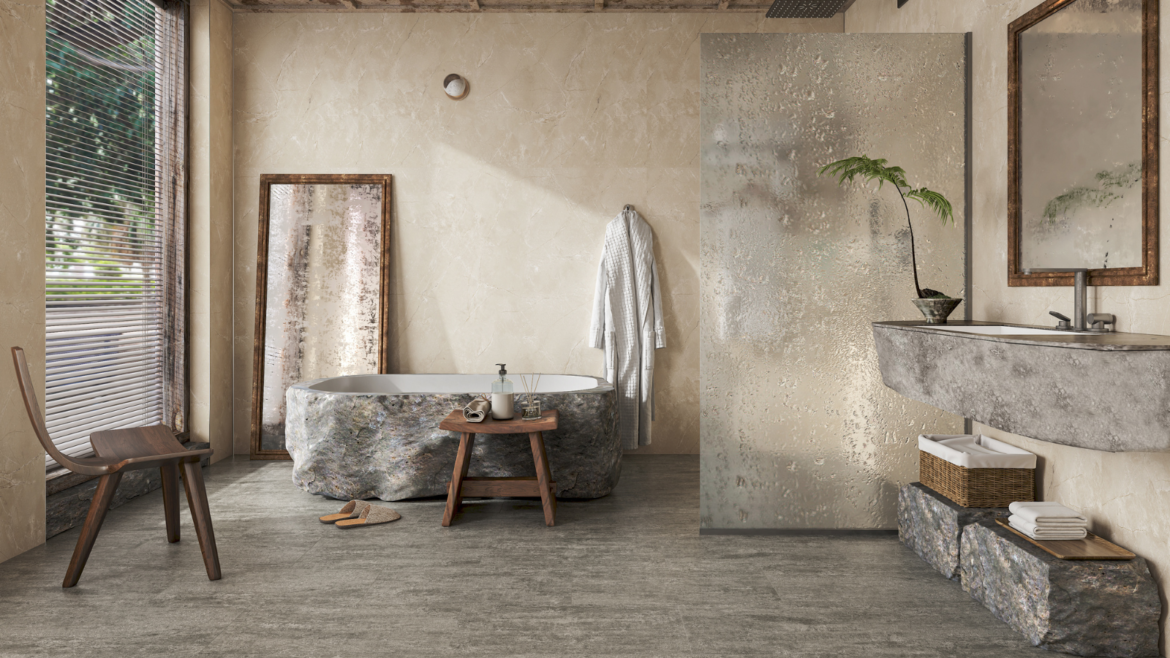 STEP GUARD fast panel in hotel bathroom design