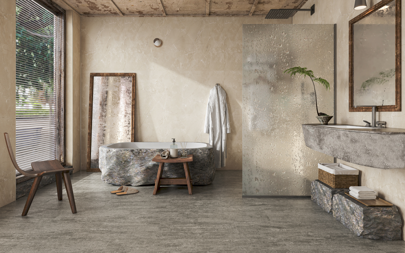 STEP GUARD fast panel in hotel bathroom design