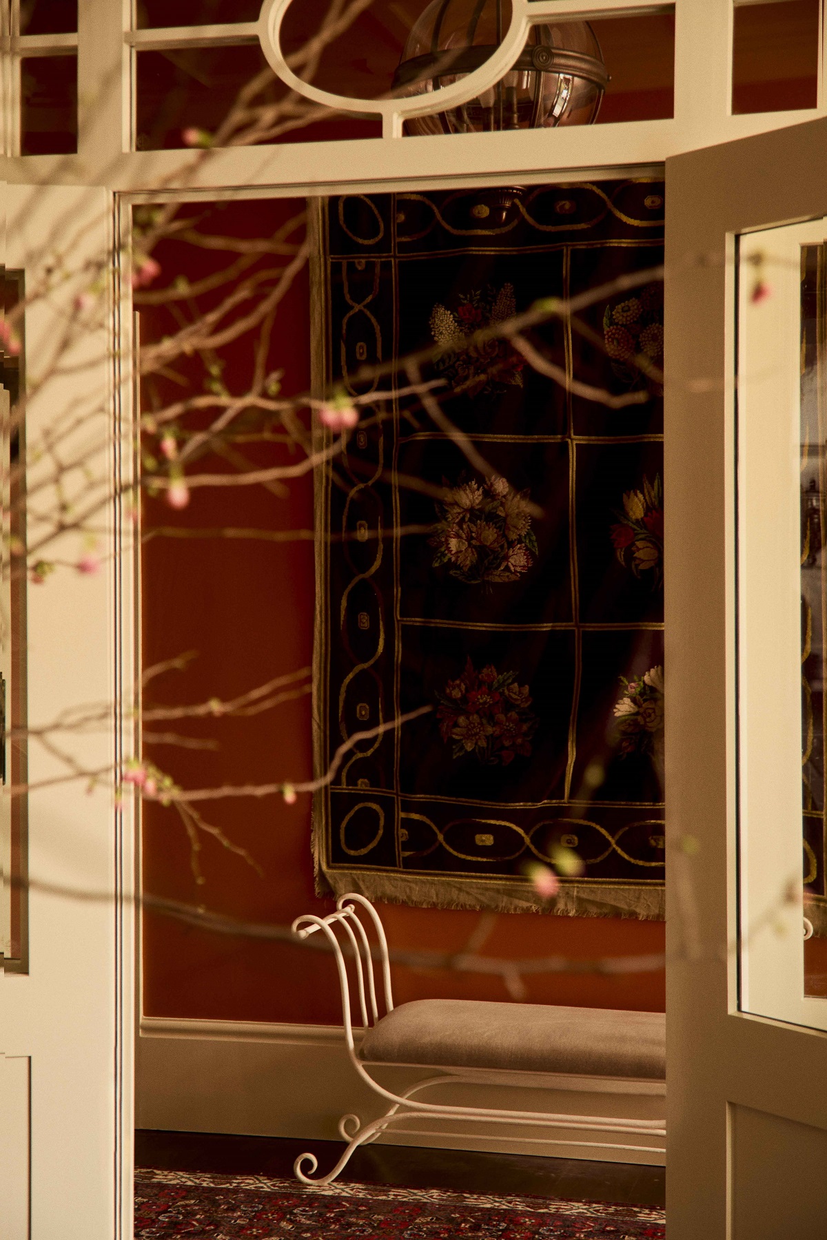 view through door into hallway with seat in Grand Hotel Bellevue London