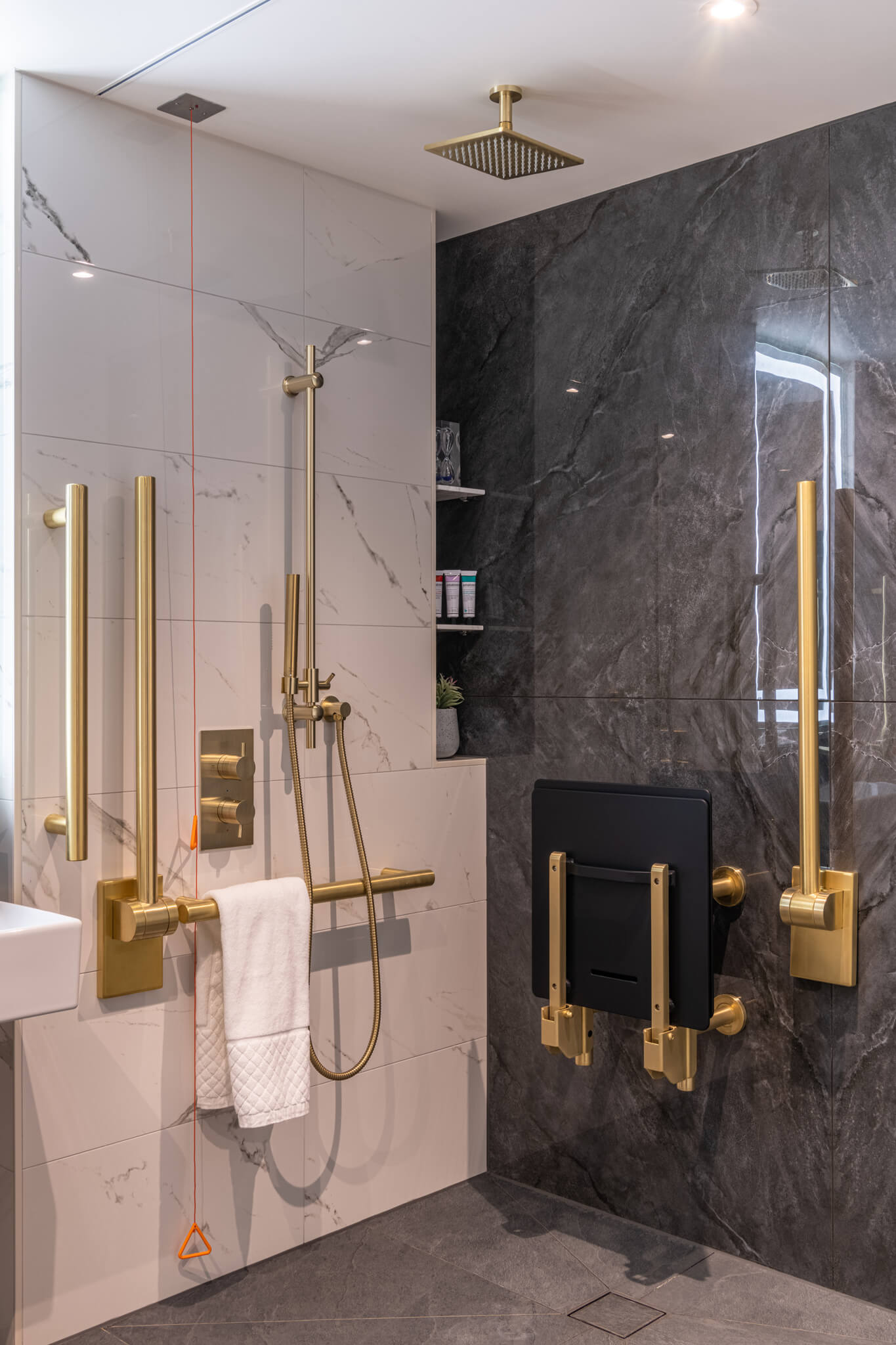 Accessible hotel bathroom by Fitzroy of London
