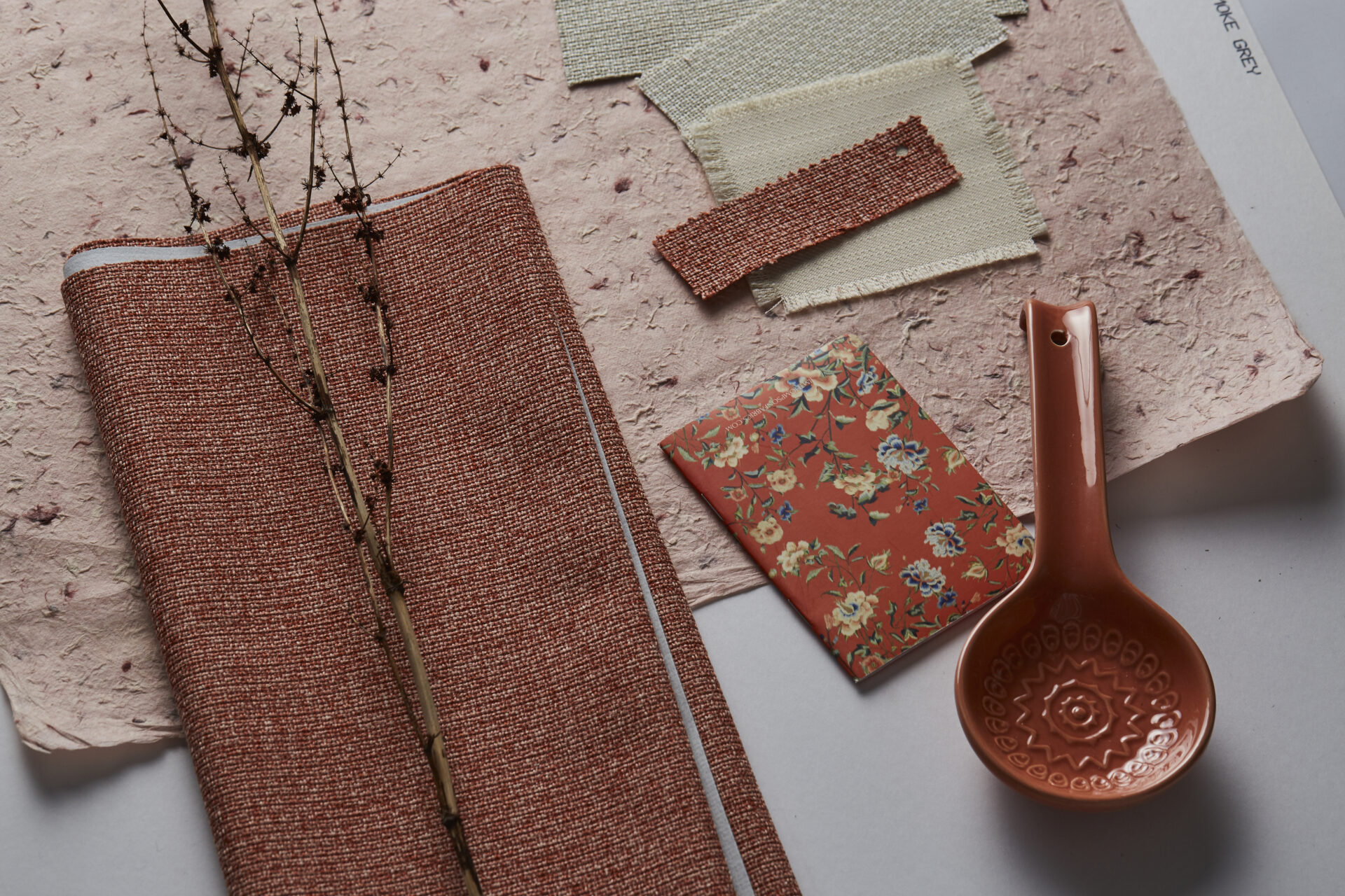 Maverick in Copper colourway, Edmund Bell fabric