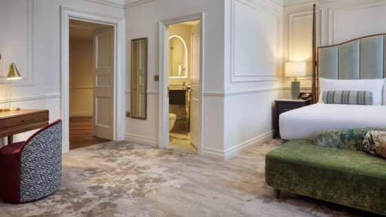 Hotel guest room with Ulster Carpet's flooring