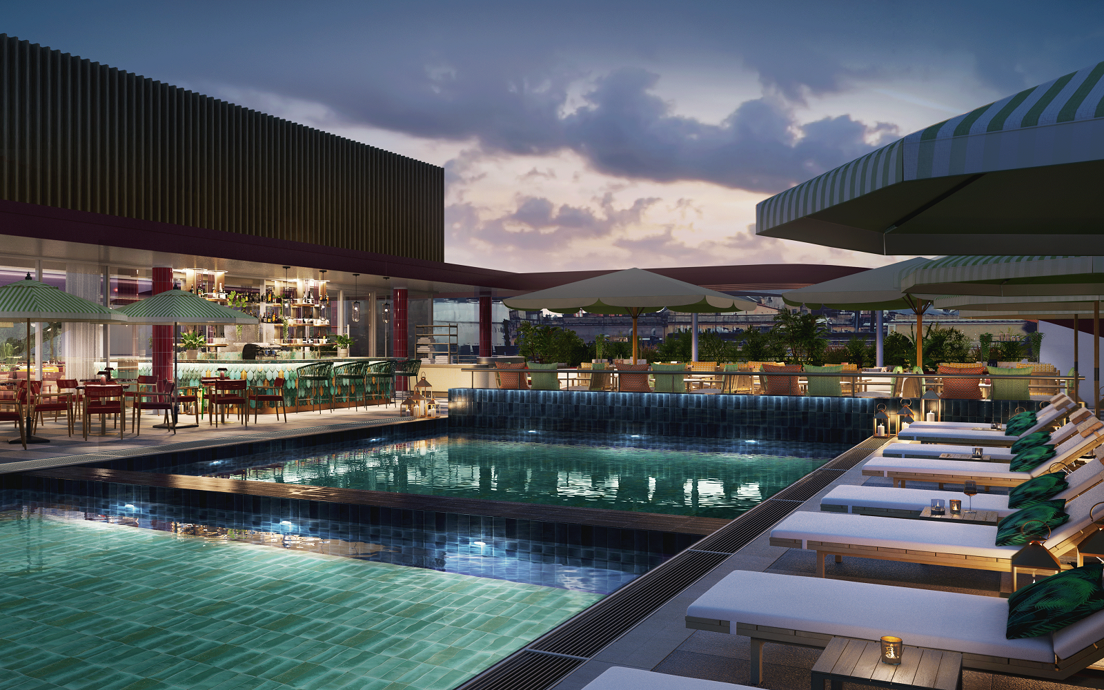 Hyatt Regency Rome Central roof top pool