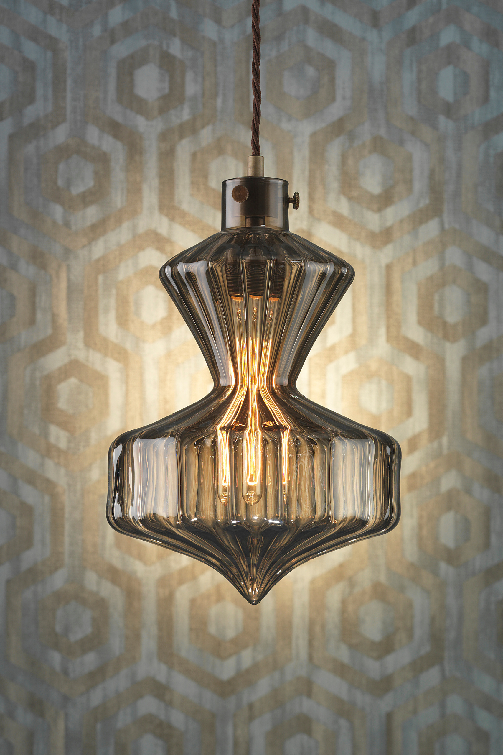 Viola Smoked Glass pendant ©Northern Lights