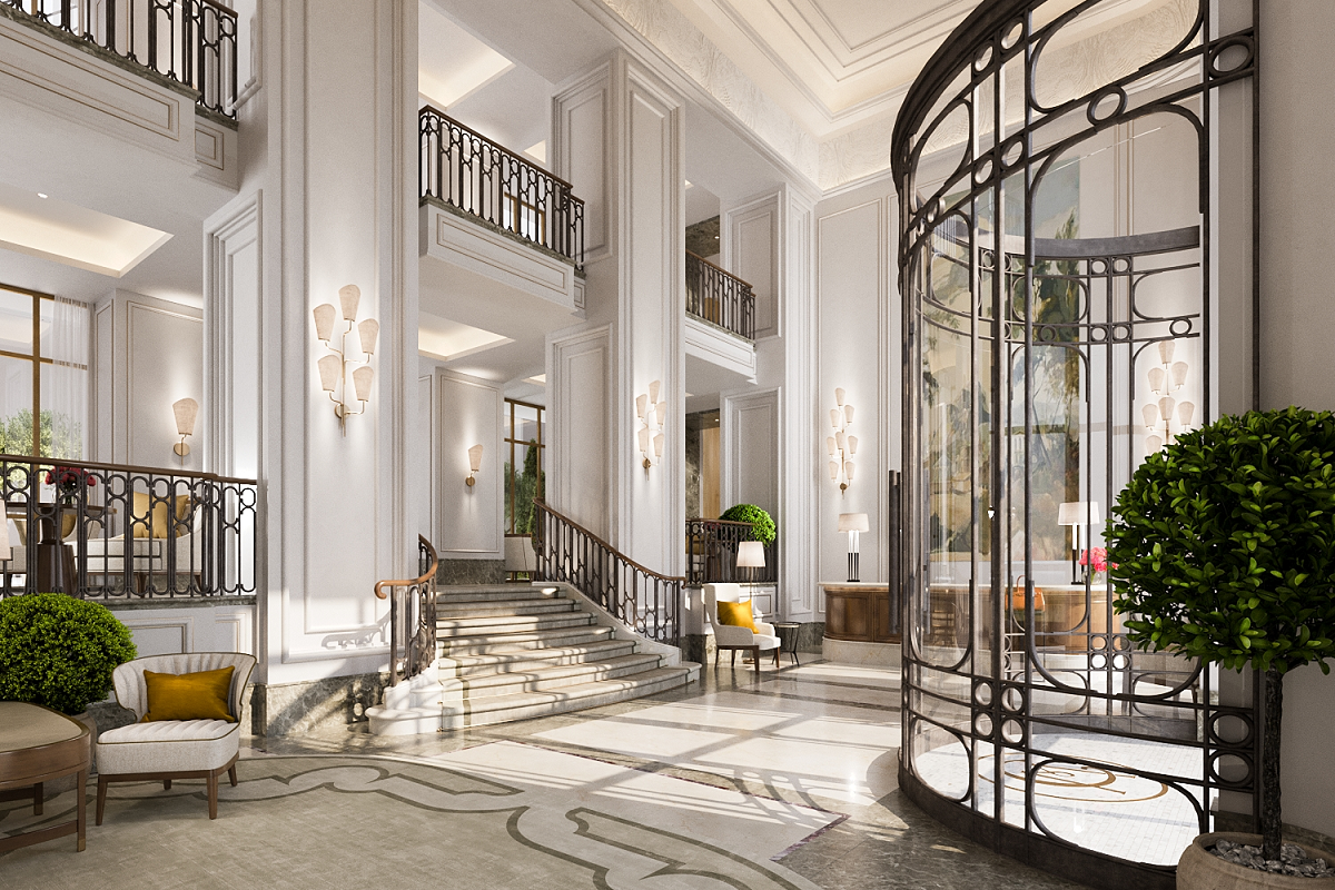 hotel lobby and reception Corinthia Rome 