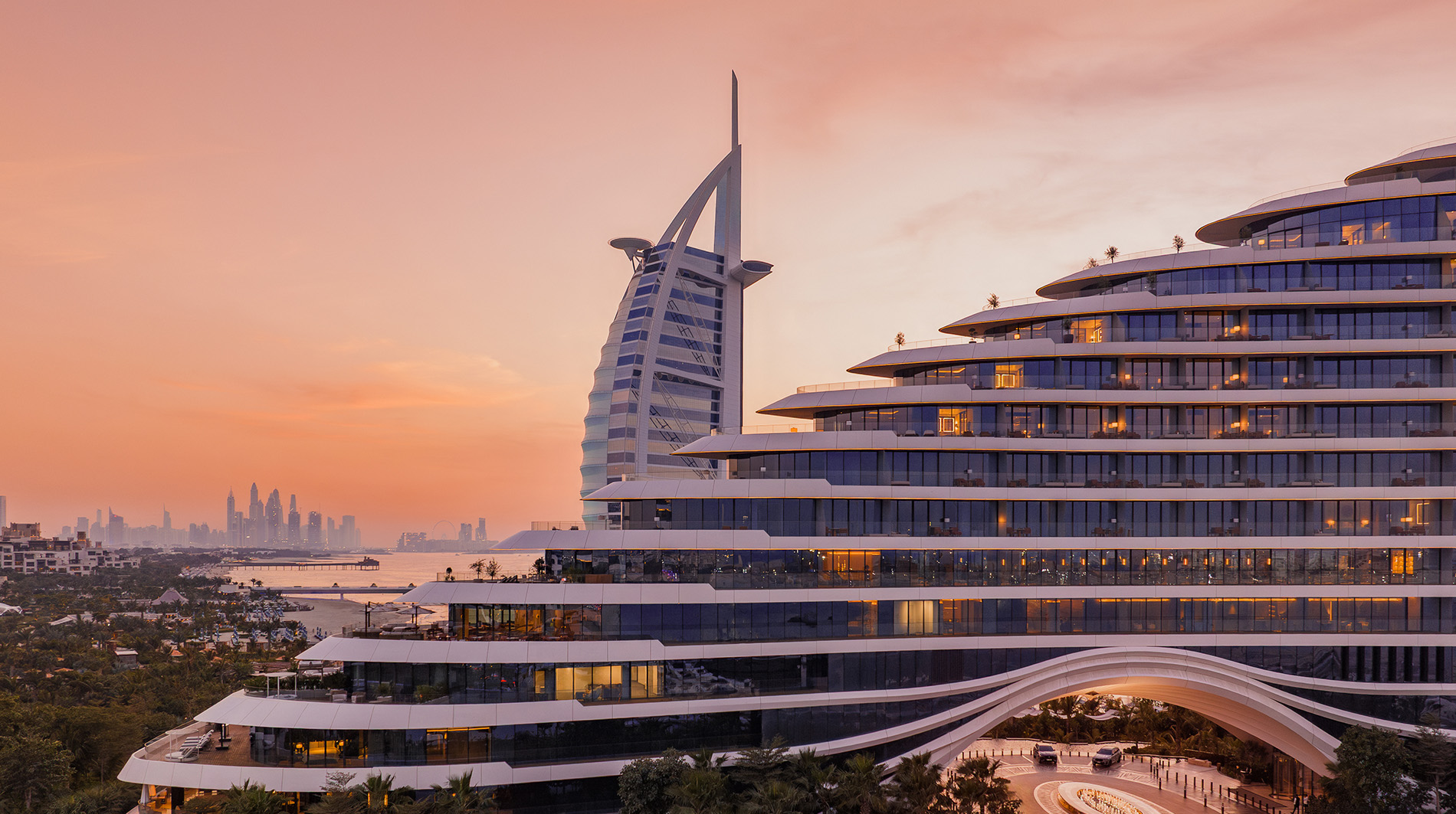 Jumeirah Marsa Al Arab drone shot 