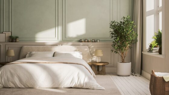 guestroom with white linen and green plant from Colbert collection, Minor Hotels