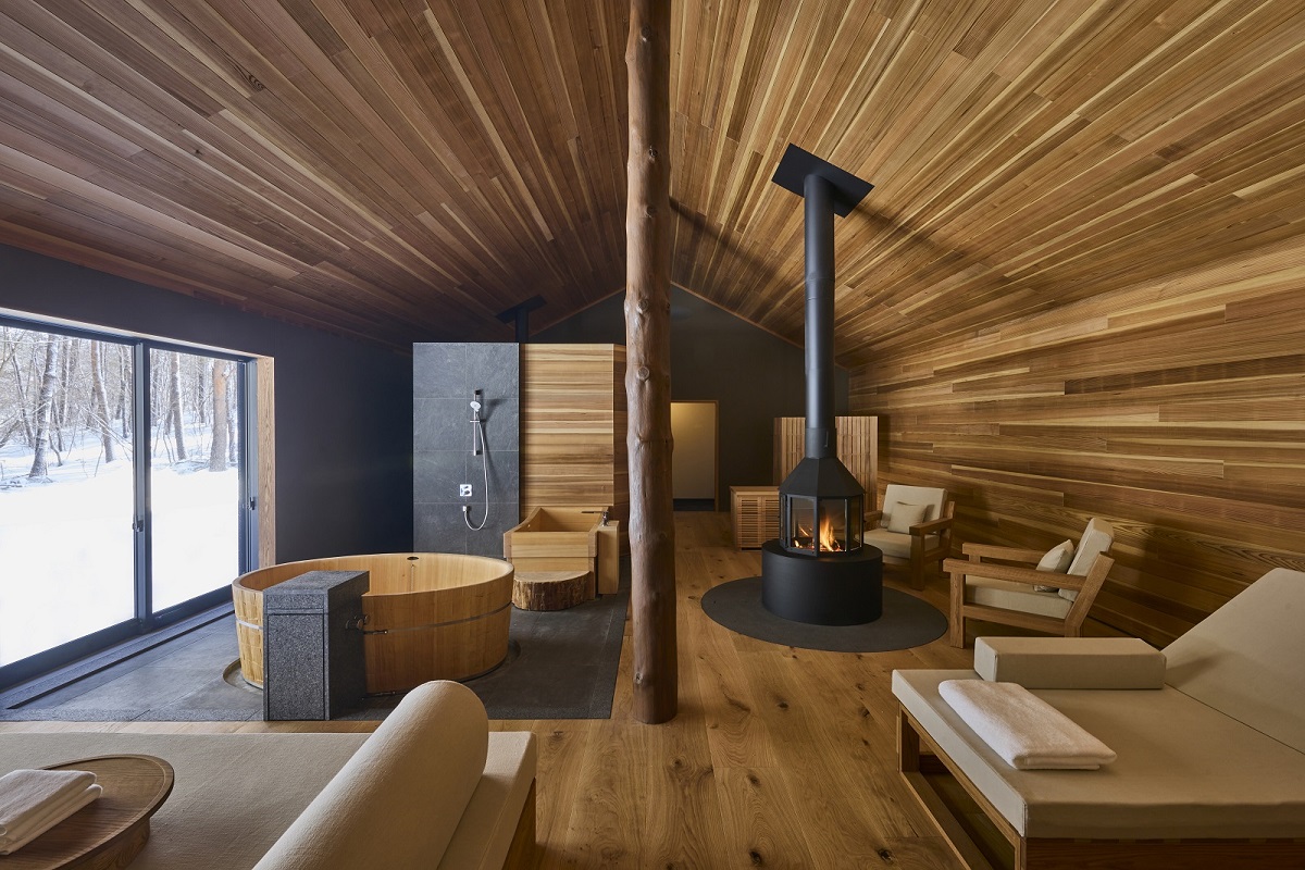 japanese ryokan inspired bath in Azuma Farm accomodation
