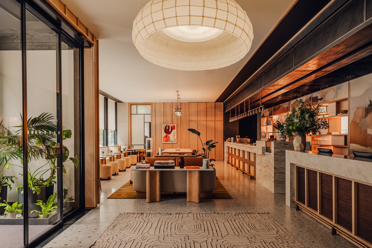 lobby in Aethos London designed by Astet