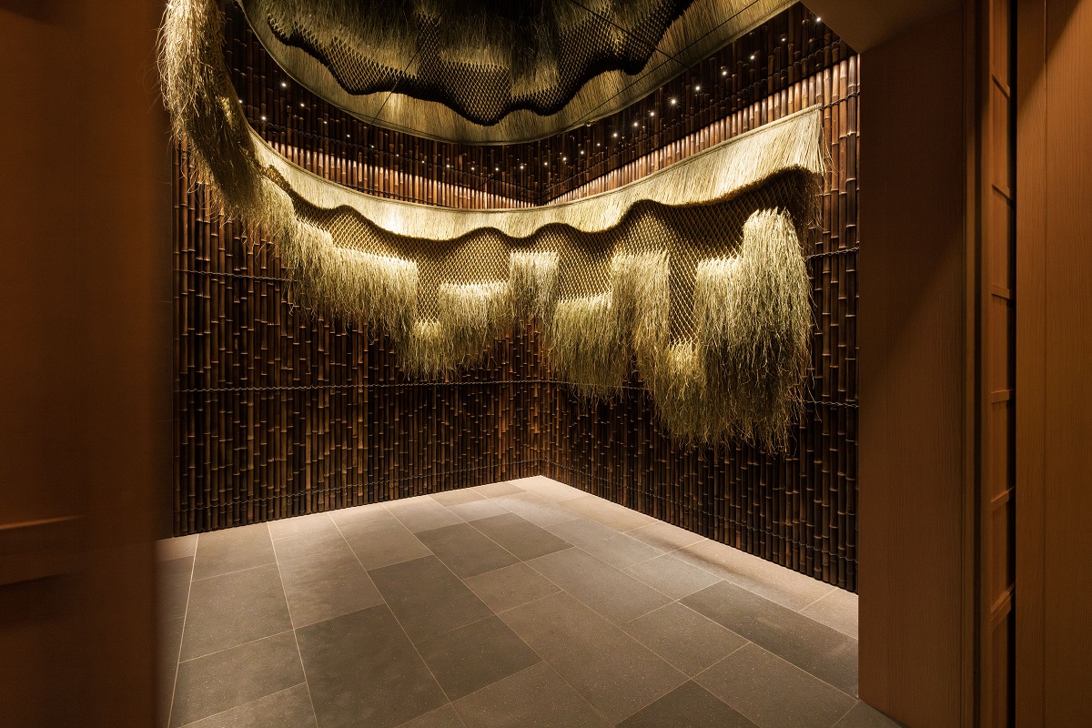 textured art and wall hanging in the hotel - Capella Kyoto
