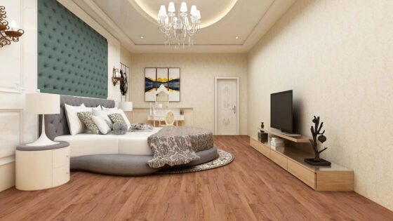 Red Rustic streaked Oak Luxury Vinyl Flooring