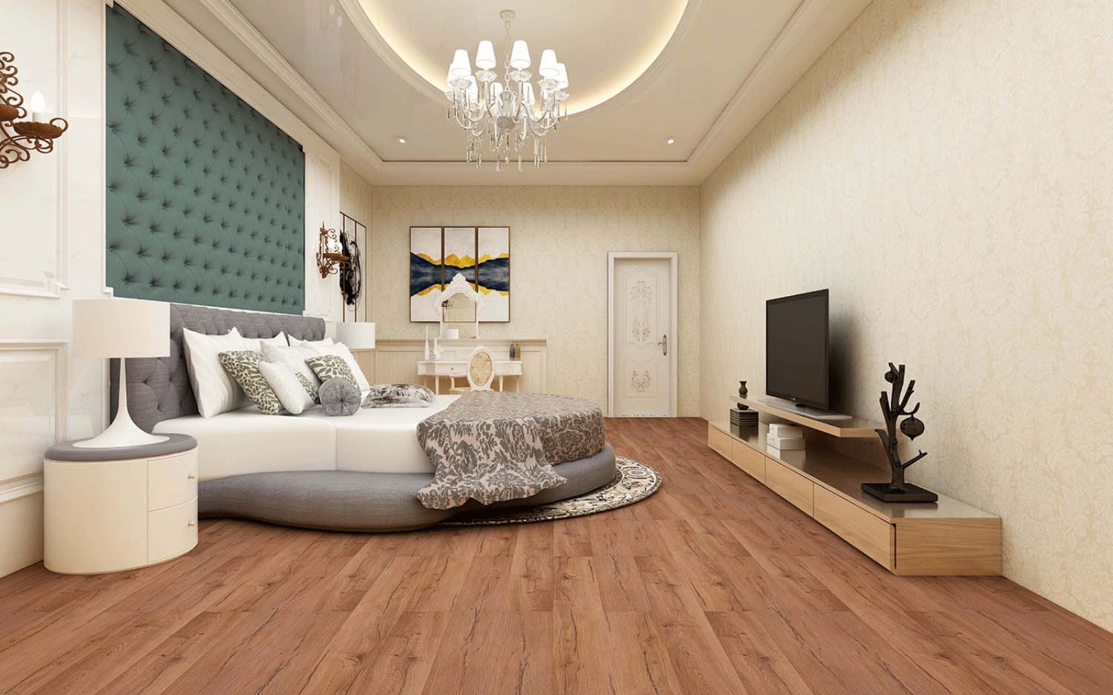 Red Rustic streaked Oak Luxury Vinyl Flooring