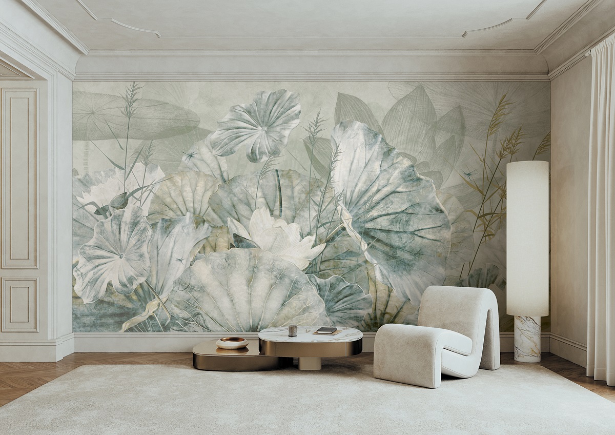 sketched foliage wall covering from Muraspec
