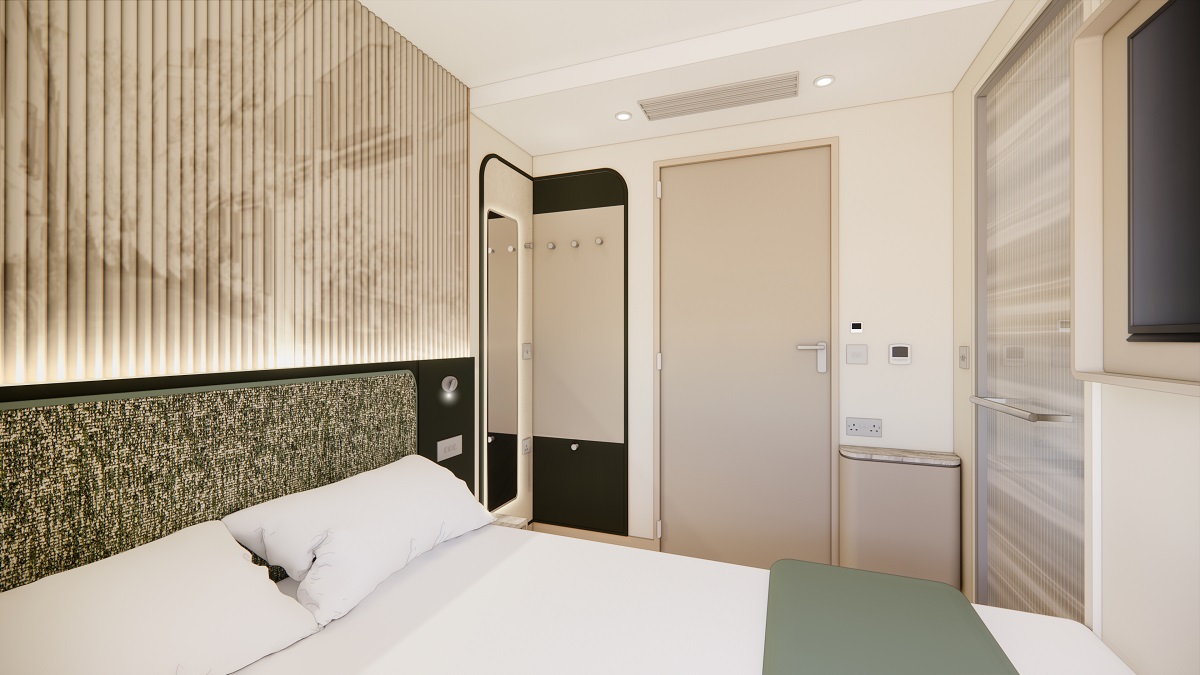 Render of a Guestroom at Splendid's Series by Marriott Hotel in Earls Court