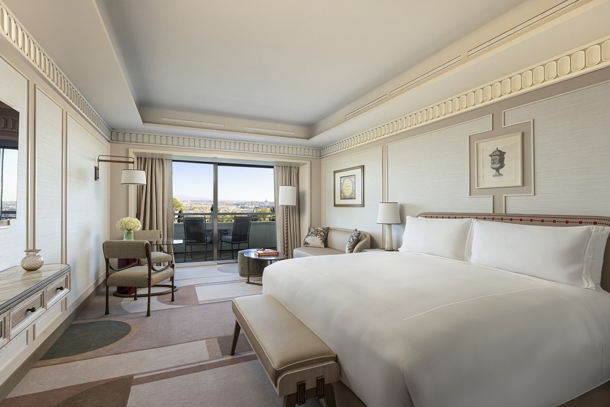 new guestroom design in Rome Cavalieri Waldorf Astoria