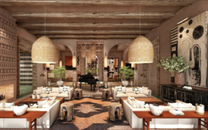 render of dining room in virgin Limited Edition Marrakech