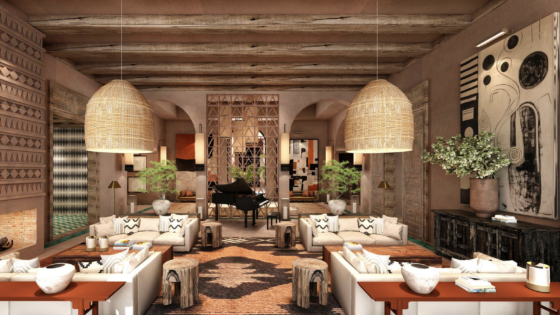 render of dining room in virgin Limited Edition Marrakech
