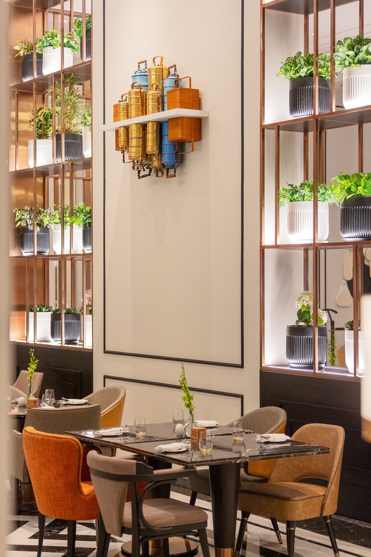 lunchbox art in the restaurant Fairmont Mumbai