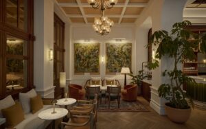 paintings curated by Artiq in Six_Senses_London_Whiteley's_Bar_