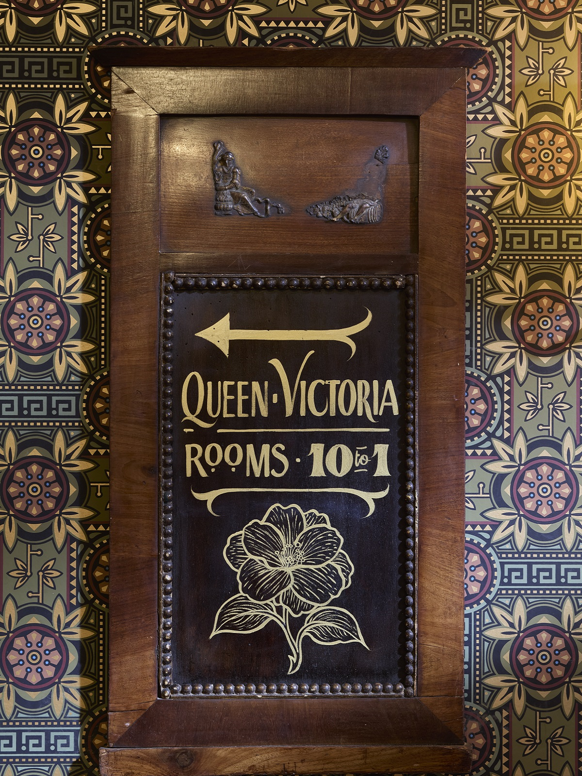 antique signage to guestroom in Fife Arms