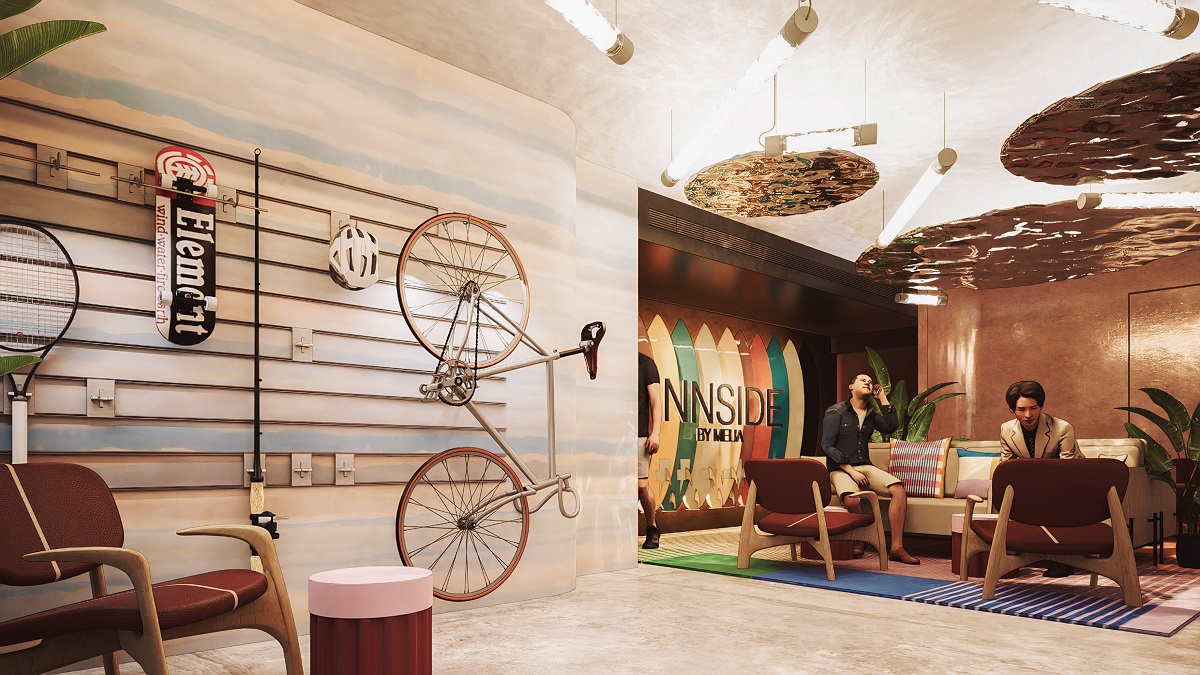 bycycle display in lobby of InnsideBugibba-Reception Rendering