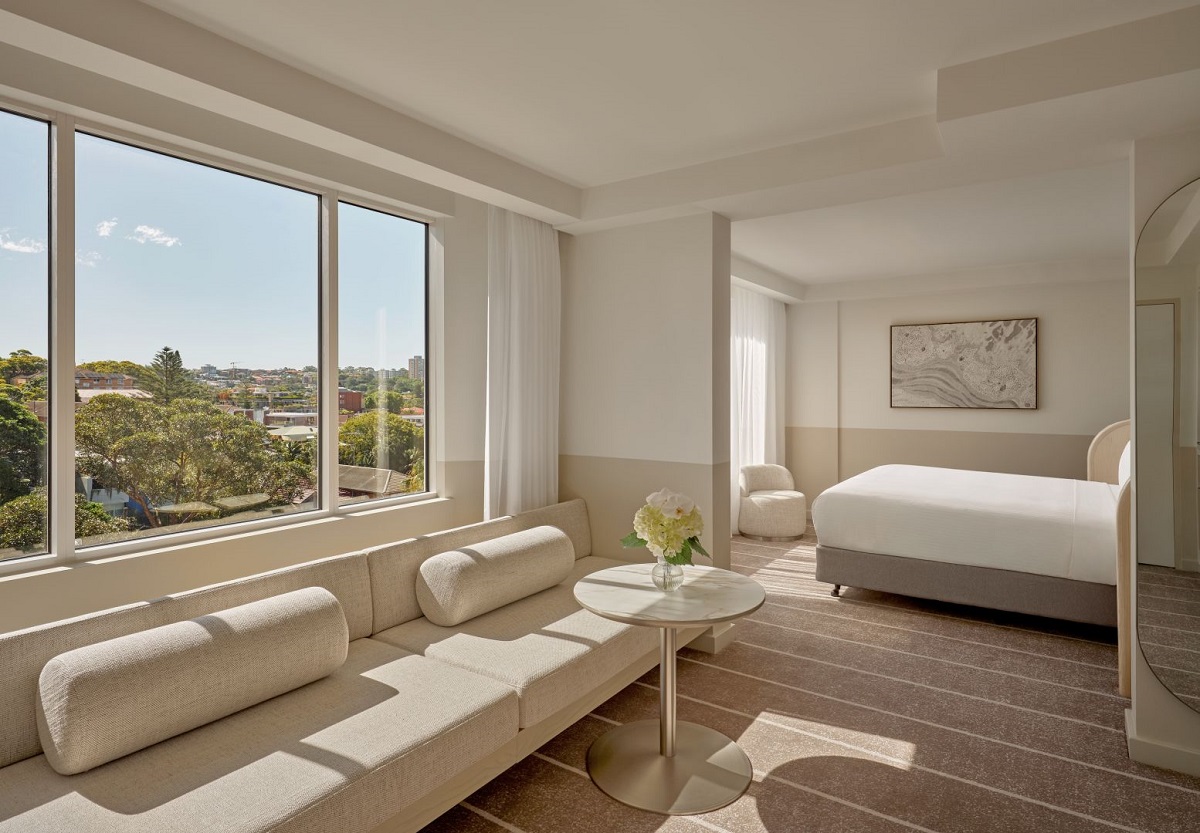 modieus carpets in InterContinental Sydney Coogee Beach Hotel in striped woven sand colours 