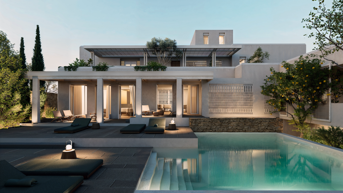 Due to open its doors 2nd July 2026, the 26-room property, Méros, will sit in a prime position in Naousa