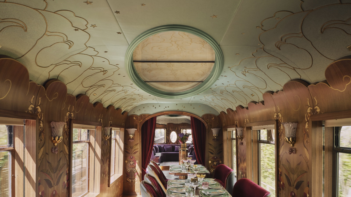 British Pullman, A Belmond Train, presents the design details of Celia, a new private dining and events carriage