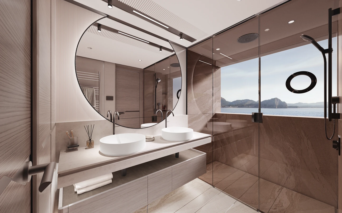 Axor One by Hansgrohe in yacht bathroom design