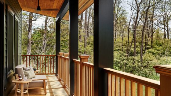 wooden verandah at Troutbeck Cottages