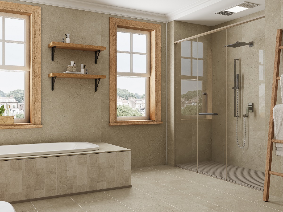 bathroom design with stepguard flooring