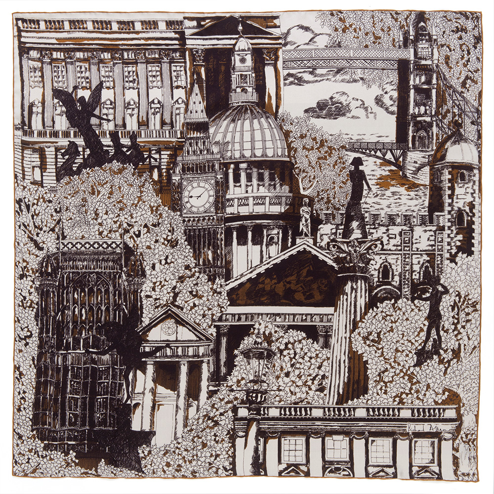 Brown London scarf