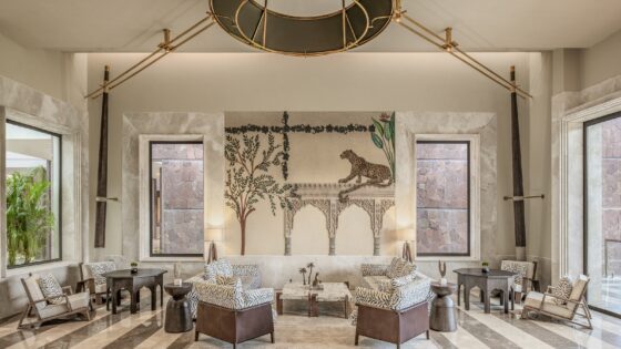 The JW Marriott Ranthambore Resort & Spa features 127 accommodations, including private villas, and is located near Ranthambore National Park