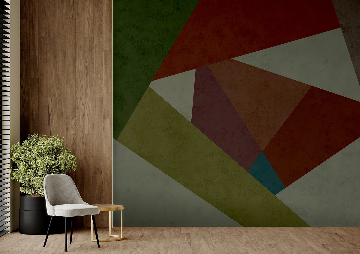 geometric wallcovering design - new collection from Muraspec