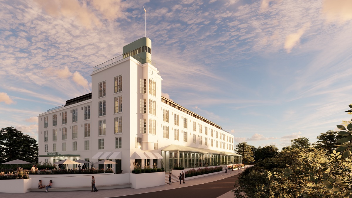 exterior facade render - CORI Hornbæk Hotel