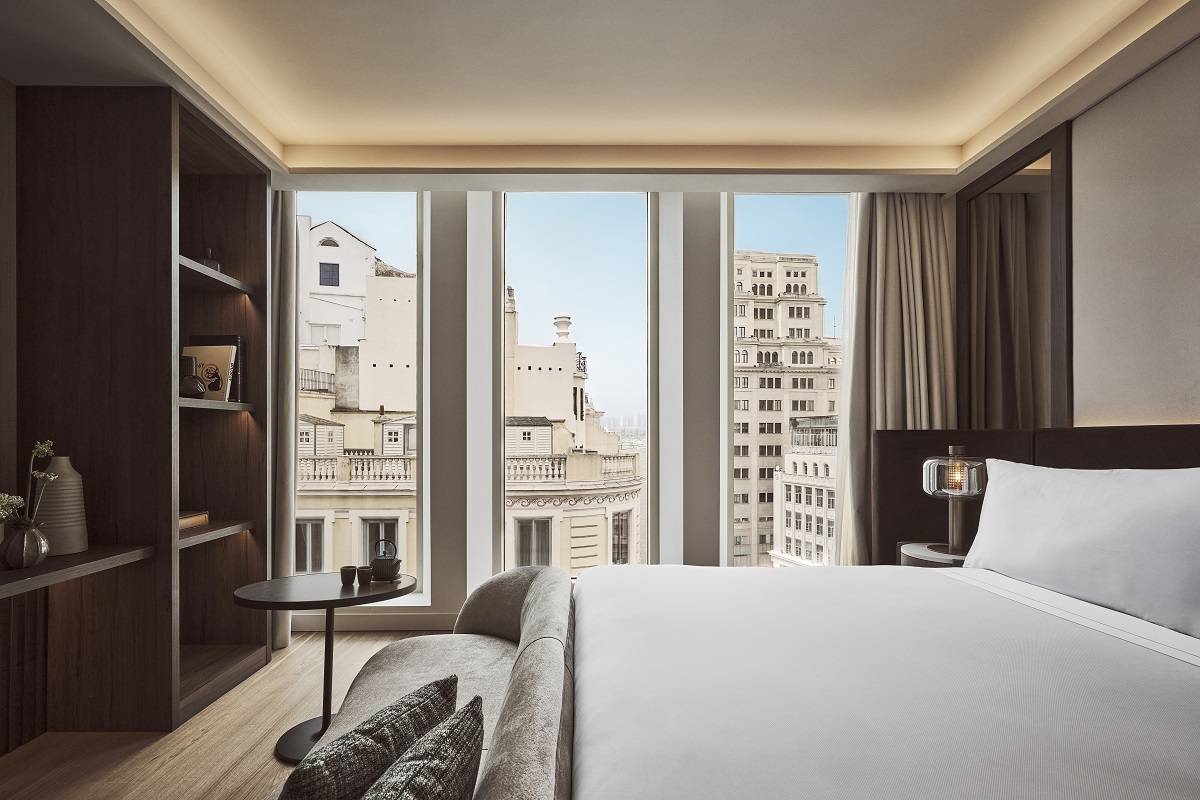 guestroom with city views in nobu madrid
