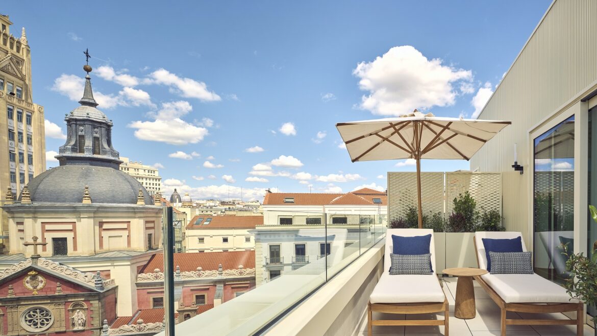 Nobu Hotel Madrid balcony with city view