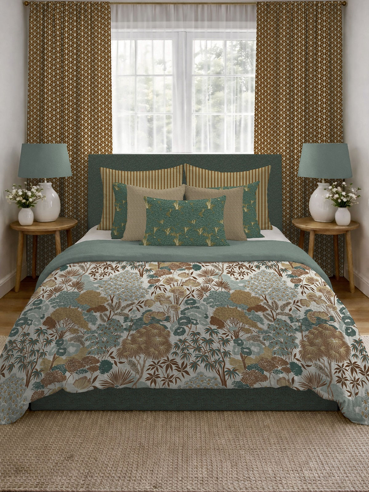 bedroom with fabric from Skopos
